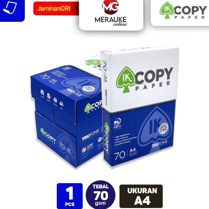 

Sale Kertas Hvs / Kertas Fotokopi A4 70 Gsm Per-Karton (1 Karton Isi 5 Rim)