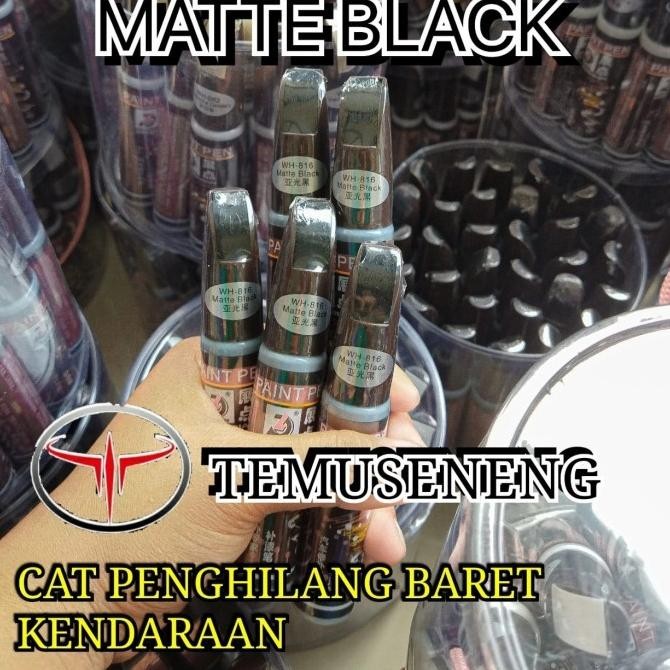 Kwk  Black Matte Hitam Doff Spidol Cat Mobil Motor Penghilang Lecet Baret Termurah