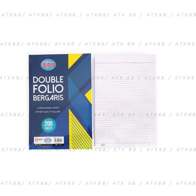 

Sale Kertas/Double Folio Bergaris Sidu 200 Sheets