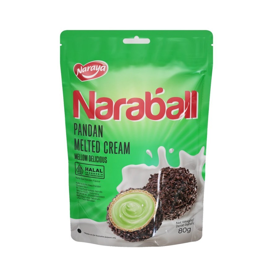 

NEW Naraya Naraball 80g Wafer Salut Cookies Rasa Coklat Vanilla Strawbery