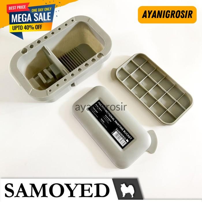 

TERHITS PAINTING BUCKET / BRUSH WASHER DRYER HOLDER / PALETTE SAMOYED PBCK-3 BY AYANI GROSIR !!