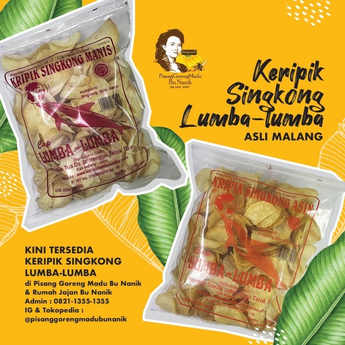 

BERGARANSI Keripik Singkong Lumba - Lumba Malang