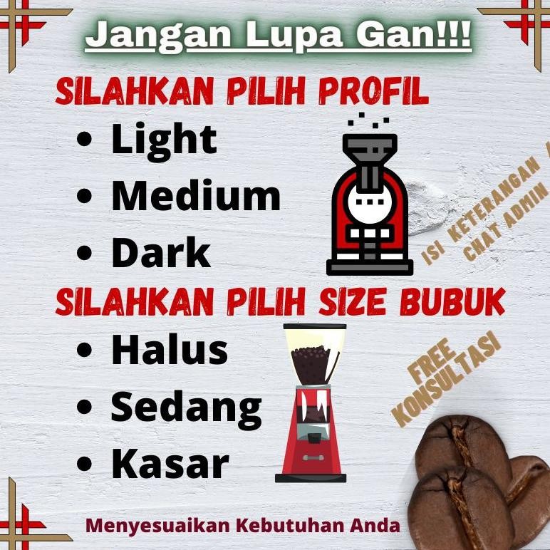 

Ready Kopi Arabica Gayo 200Gr ( Biji Atau Bubuk ) Single Origin Kualitas Preum Voucher Berlaku