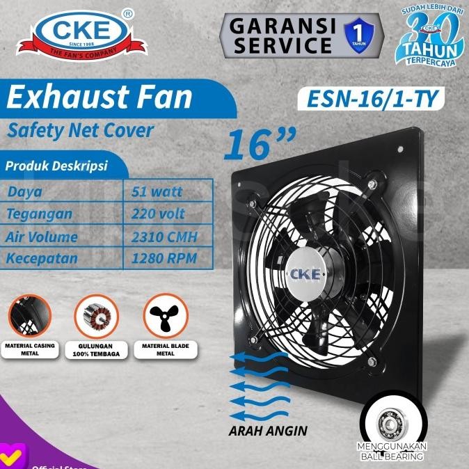 Wall Exhaust Fan 16" Inch Kipas Exhaust Fan Dinding Industrial 16 Inch