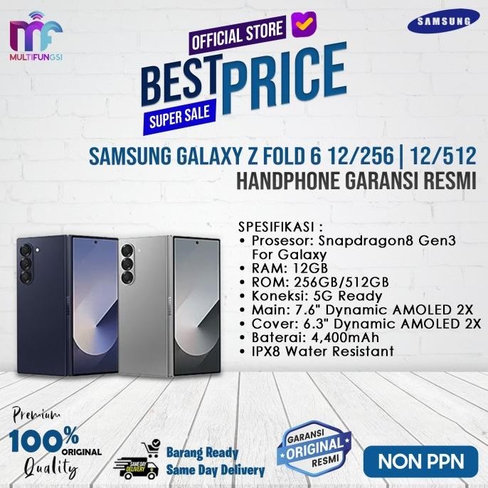 

(NEW) Samsung Galaxy Z Fold 6 12/256 | 12/512 Handphone Garansi Resmi