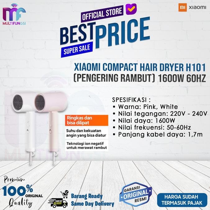 

Xiaomi Compact Hair Dryer H101 (Pengering Rambut) 1600W 60Hz