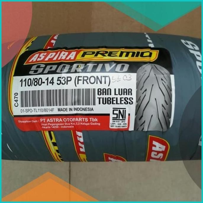 Ban Depan Yamaha Aerox 155 Aspira Premio Tubless 11OKTZ4 onderdil