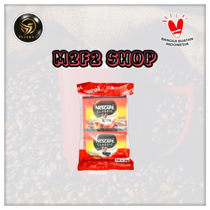 

Kopi Hitam Nescafe Classic 100% Kopi Murni Sachet - 2 Gr (Harga Pack)