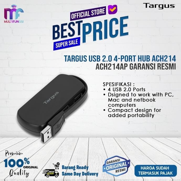 

Targus USB 2.0 4-Port Hub ACH214 / ACH214AP Garansi Resmi