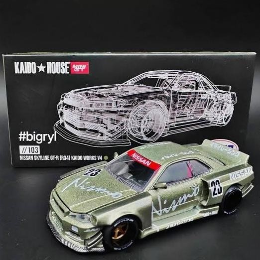 MINI GT 103 KAIDO HOUSE NISMO NISSAN SKYLINE GT-R R34 KHMG103