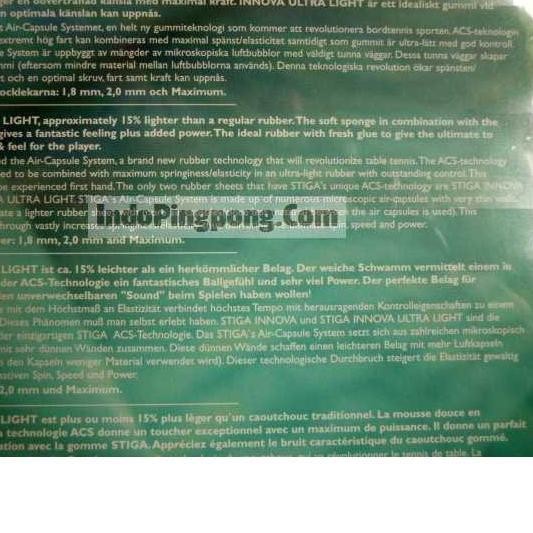 Stiga Innova Ultra Light ~ Rubber Karet