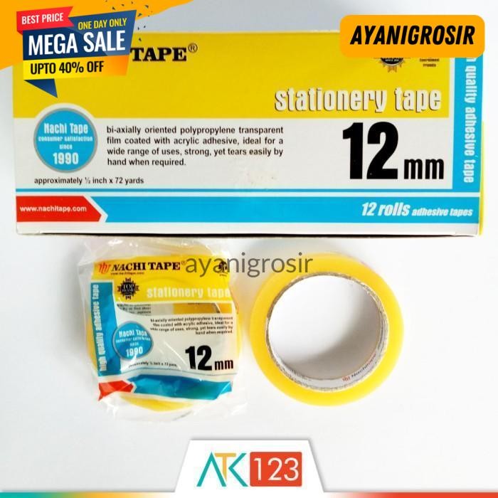 

PROMO SELOTIP BENING 12 MM (0.5'') - NACHI BY AYANI GROSIR !!