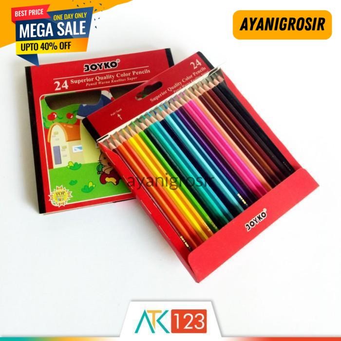 

HOT DEAL PENSIL WARNA JOYKO 24 SUPERIOR QUALITY COLOR PENCILS (CP-24PB) BY AYANI GROSIR !!