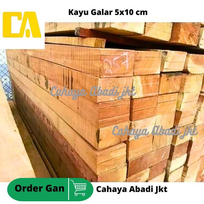 Siap Kirim KAYU GALAR 5X10cm MERANTI (HRG PERBATANG)