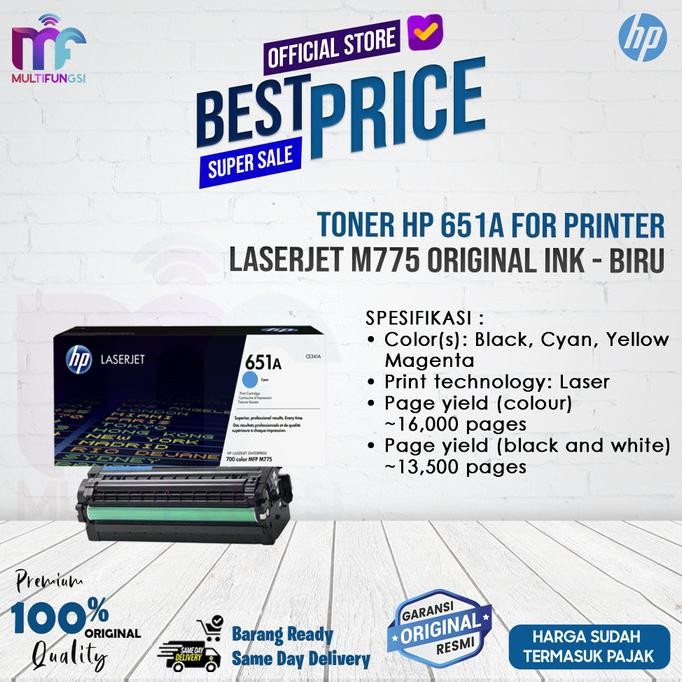 

Toner HP 651A For Printer Laserjet M775 Original