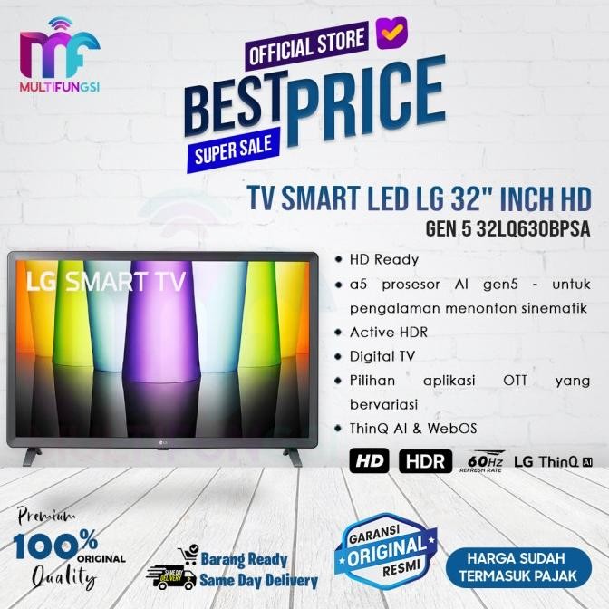 

TV Smart LED LG 32LQ630 32" Inch HD Gen 5 32LQ630BPSA Garansi Resmi