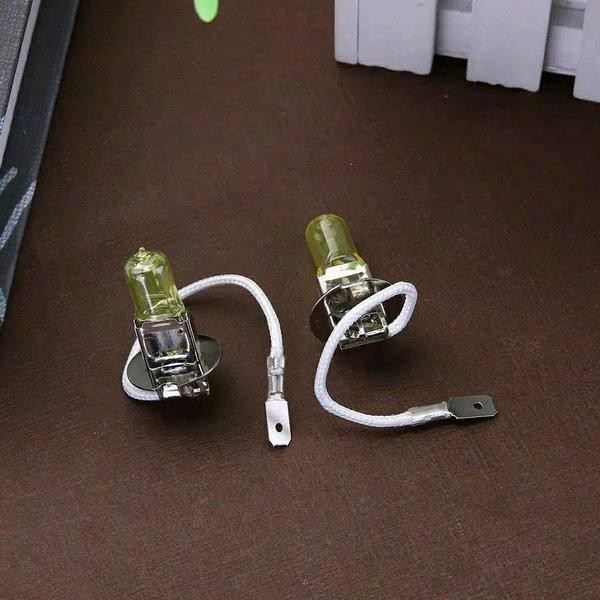 H3 YELLOW 3000K LAMPU HALOGEN PIJAR H 3 WARNA KUNING HEADLAMP FOGLAMP