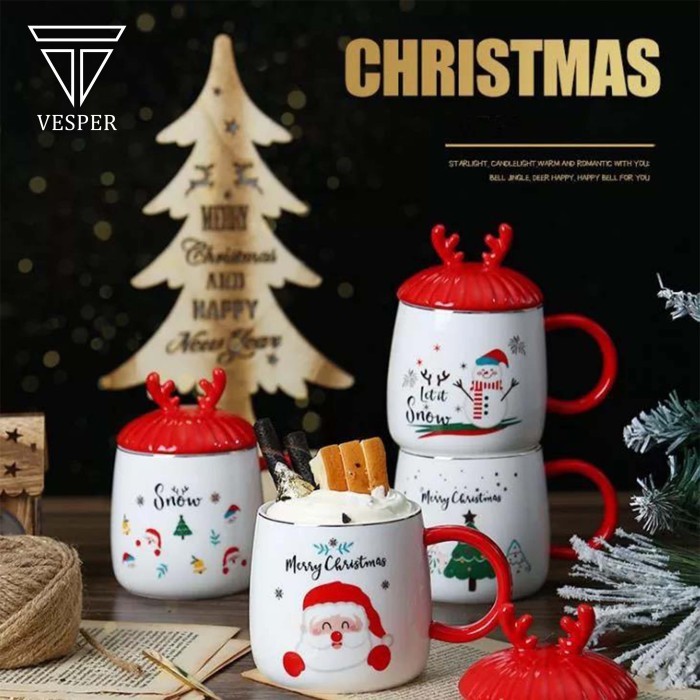 hampers gelas cangkir set christmas gift box / kado bingkisan natal