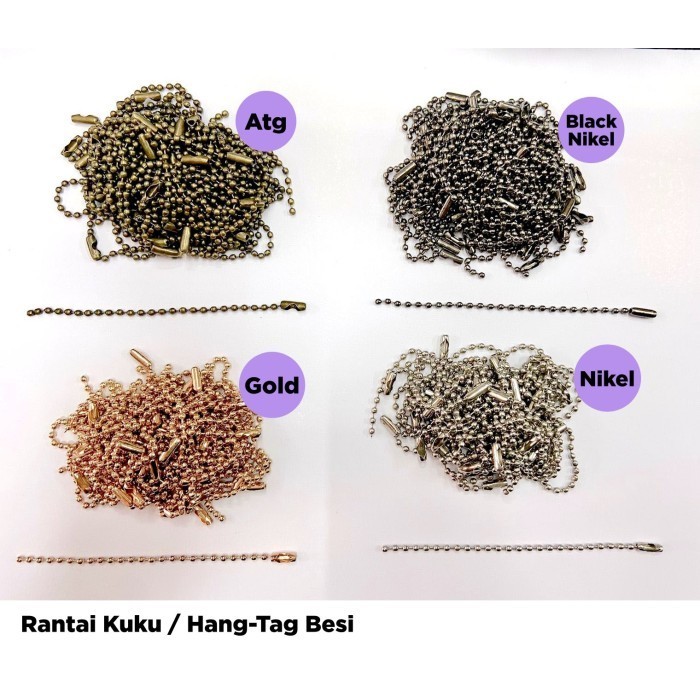 

Rantai Kuku / Rantai Gantungan Lada / Rantai Hang Tag 1000Pcs