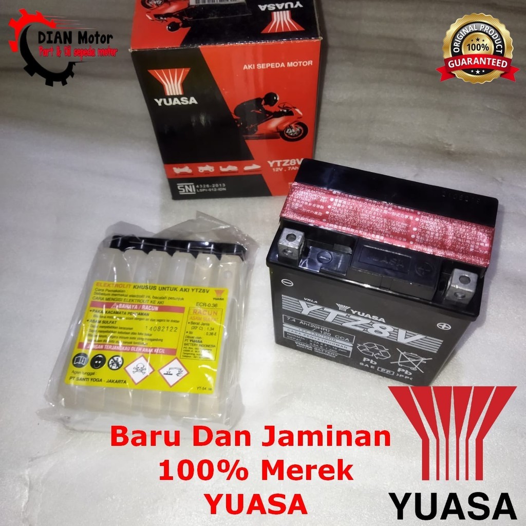 YUASA YTZ8 AKI R25 MF YTZ8V YUASA ORIGINAL