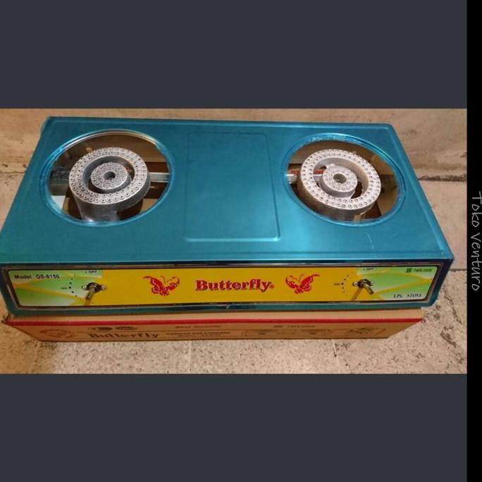 kompor gas 2 tungku butterfly burner cor api seribu 8150
