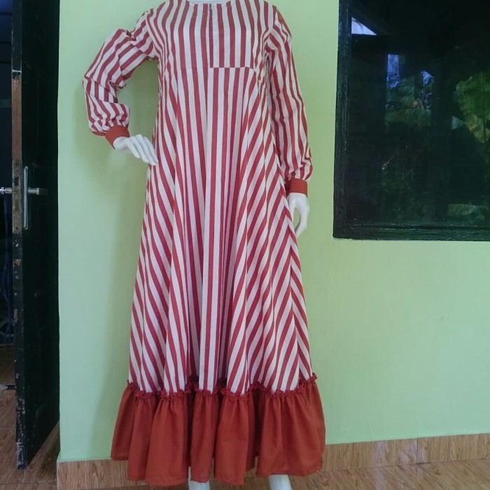 POLA BAJU GAMIS WANITA DEWASA BAHAN KERTAS - Putih, XS
