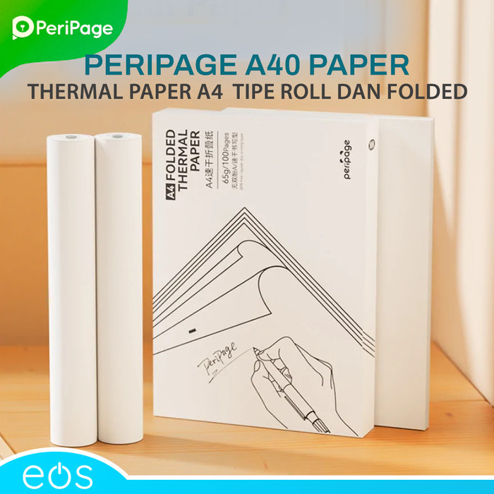 

TERBARU - Peripage Thermal A4 paper kertas thermal HVS A40 roll fold quick dry