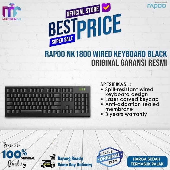 

Rapoo NK1800 Wired Keyboard Black