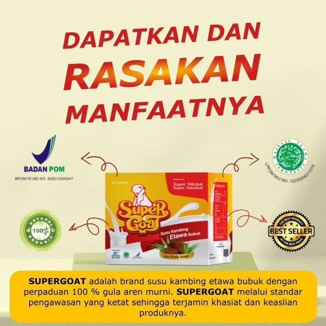

SUPER GOAT - SUSU KAMBING ETAWA BUBUK DENGAN GULA AREN
