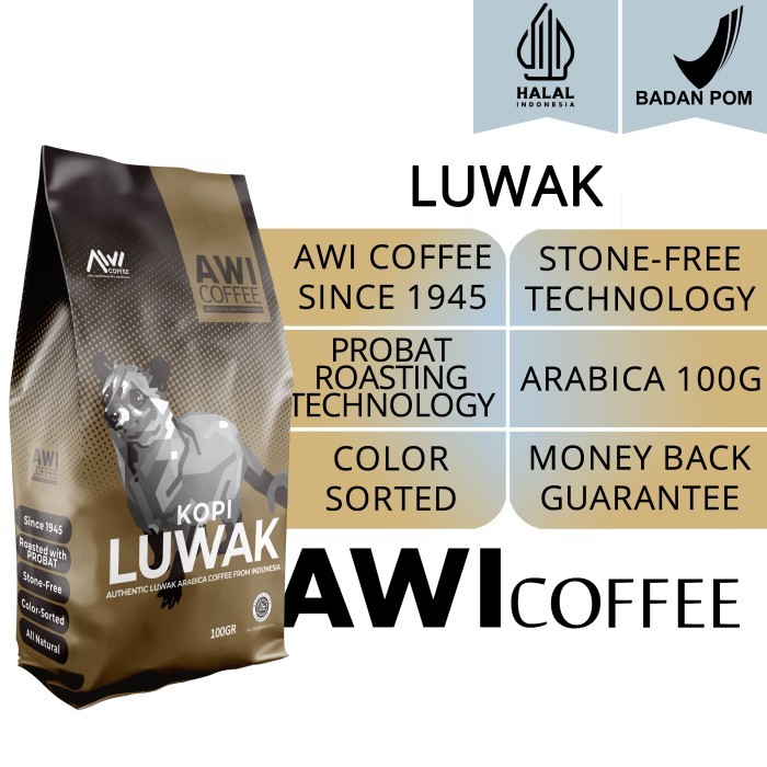 

Diskon Awi Coffee Kopi Luwak Arabica 100GrCivet CoffeeRoastedSpecialty