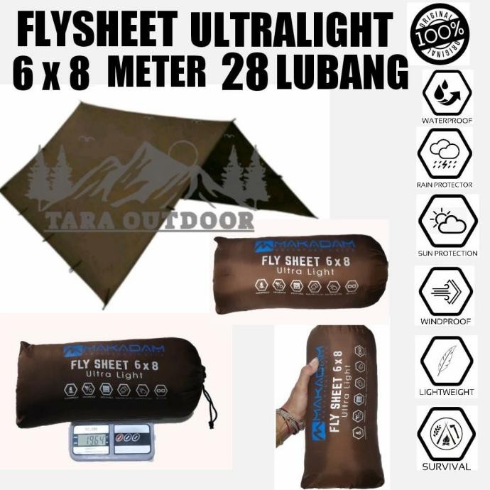 Flysheet Tenda 6X8 Meter Ultralight Waterproof