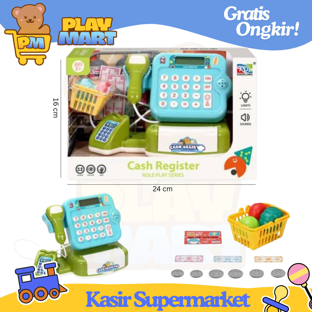 Mainan Anak Kasir-Kasiran Supermarket Mainan Anak Kasir Set Supermarket