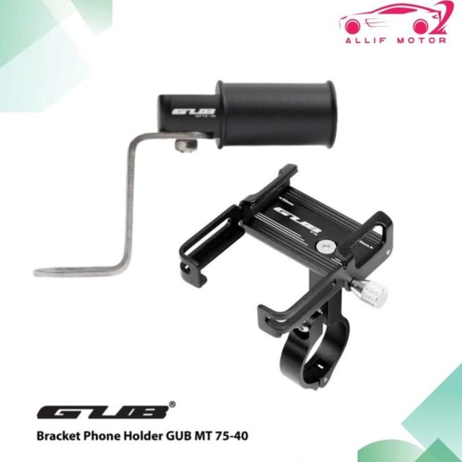 (Pnp) Paket Breket Gub Mt 75-40 + P10 Holder Hp Motor Nmax Fazzio Vario Mio