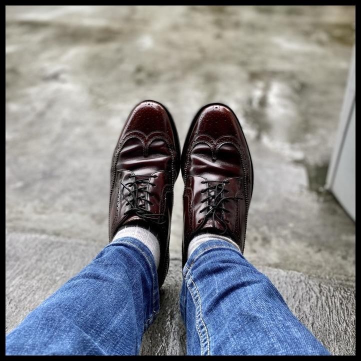 FLORSHEIM SHELL CORDOVAN BURGUNDY NOT EDWARD GREEN ALDEN ALLEN EDMONDS