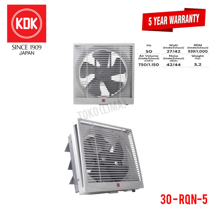 Termurah Exhaust Fan Kdk 30 Rqn 5 12" Wall Fan Kdk Dinding Kdk 30Rqn Hexos Fan