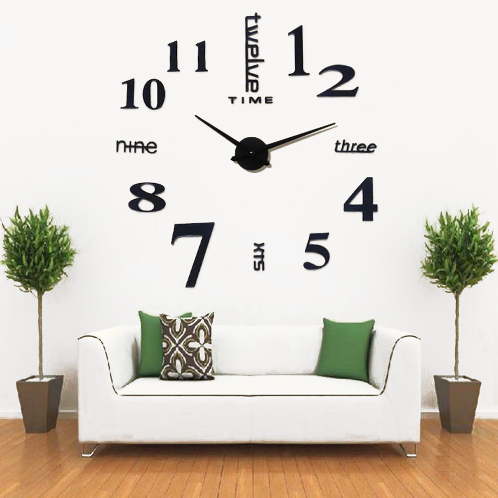 Taffhome Jam Dinding Besar Diy Jam Dinding Raksasa Kuarsa 120 Cm Mr101 Taffhome Large Wall Clock Diy