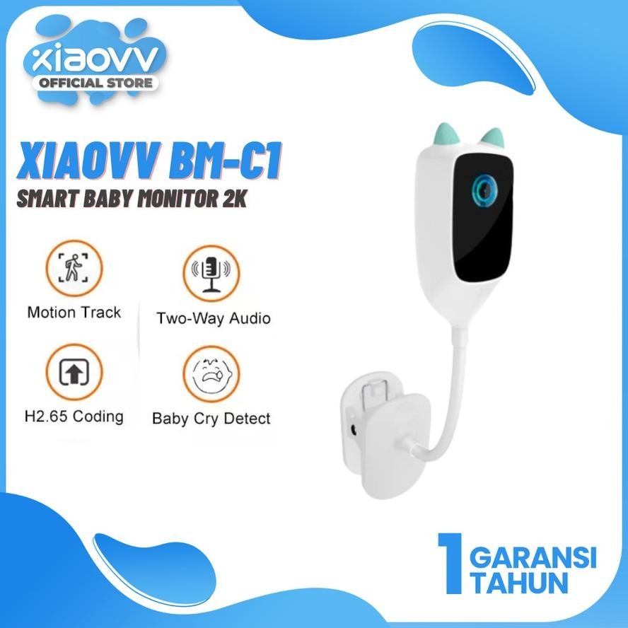 Xiaovv C1 Smart Security 2K Night Vision Cry Detection Baby Monitor - CCTV