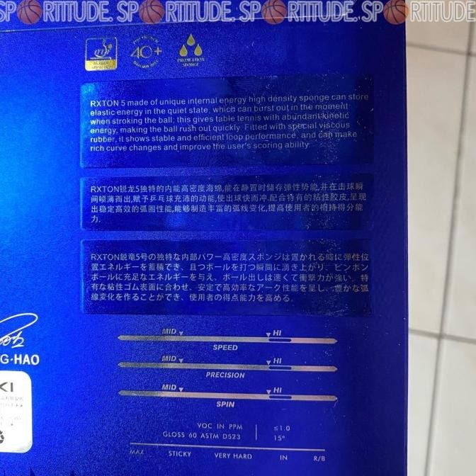 Karet Pingpong Loki Rxton 5 Karet Loki Rxton V Original Tenis Meja