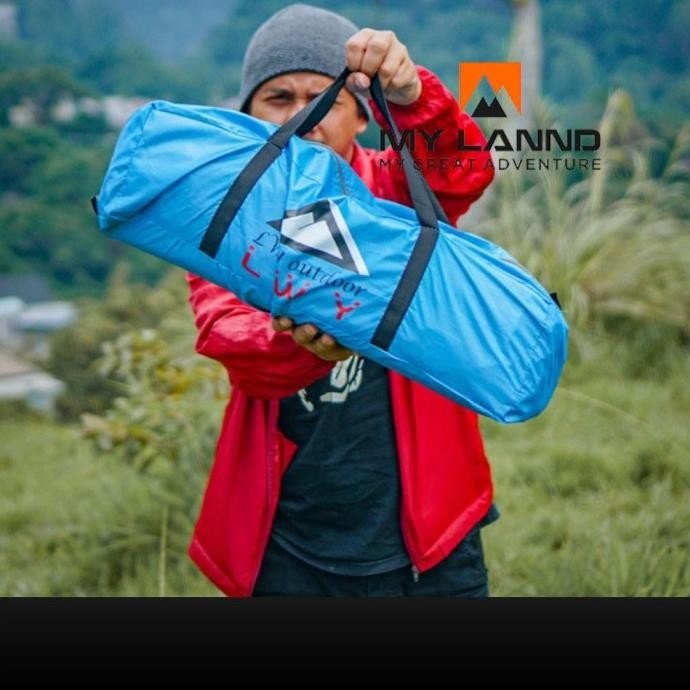 Tenda Camping 4 Orang Double Layer Biru