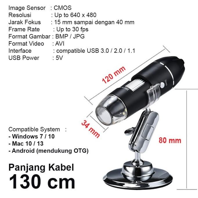 

Promo / Microscope Mikroskop Usb Digital Zoom Magnifier Monokuler Kamera Non Cod