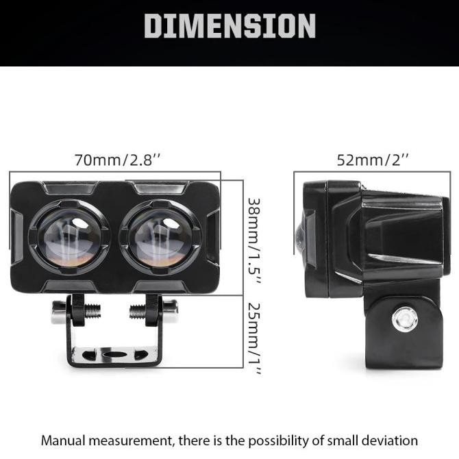 New Lampu Led Laser Sorot Tembak SQL 2 Mata Lampu Sorot Laser 2 Warna 12V - 24V Lampu Tembak Motor M