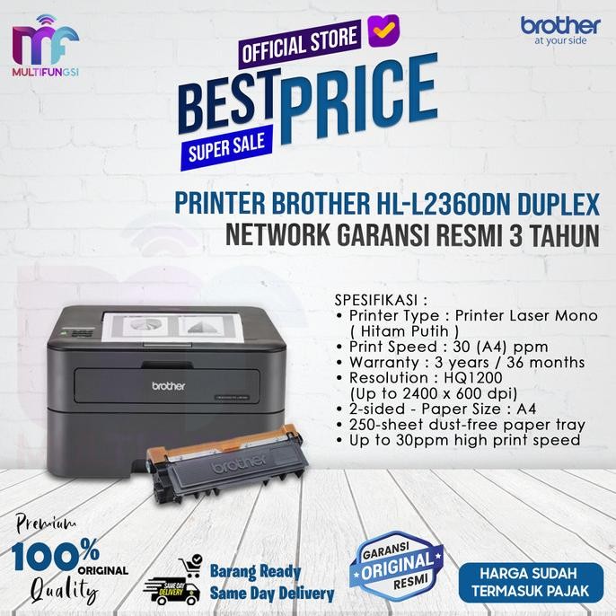 

Printer Brother HL-L2360DN Duplex Network Garansi Resmi 3 tahun