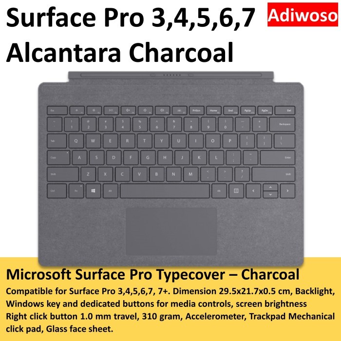 Microsoft Surface Pro Keyboard - Charcoal