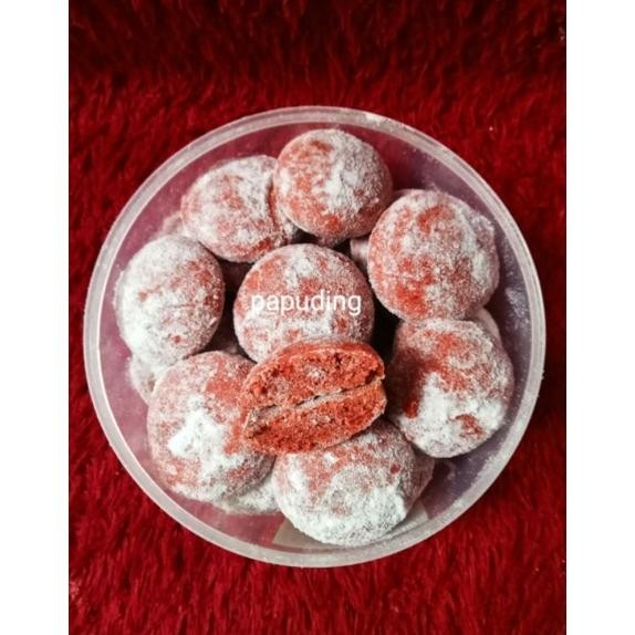 

CR - cookies red Velvet / kue kering lebaran natal toples uk 500 gram TERLARIS