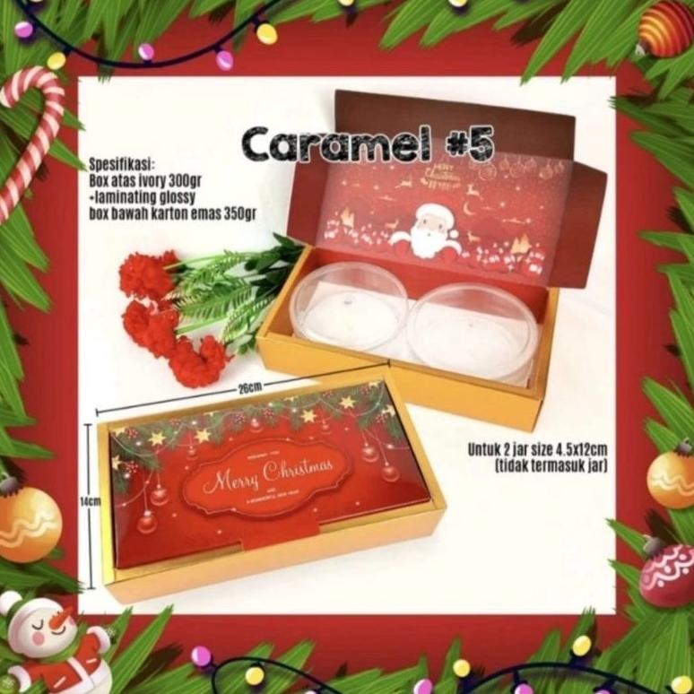 

CR - Dus kue natal box caramel christmas (4pc) TERLARIS