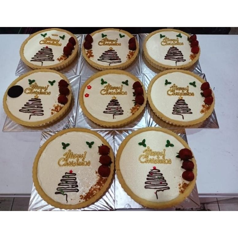 

CR - Tart susu cream cheese Hampers Natal /pie Cream cheese Hampers Merry Christmast TERLARIS