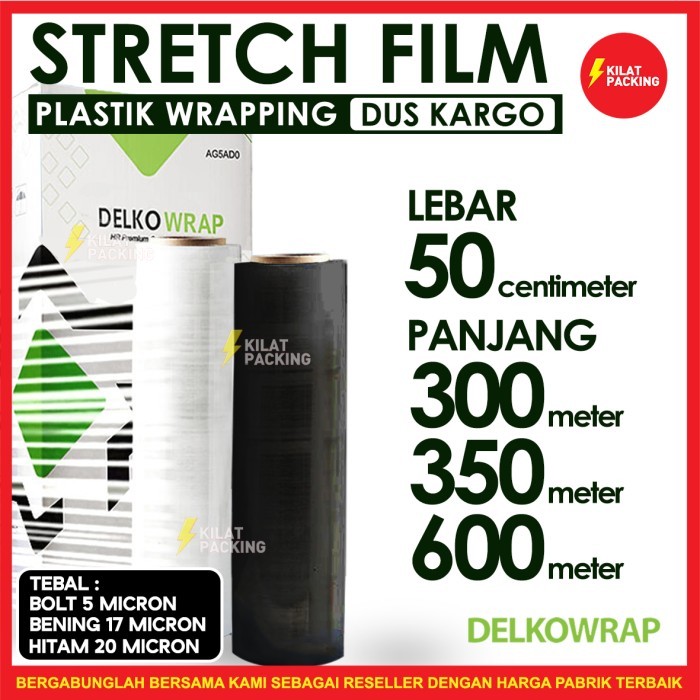 Stretch Film Plastik Wrapping Delko Wrap Plastik Wrap Warna DUS