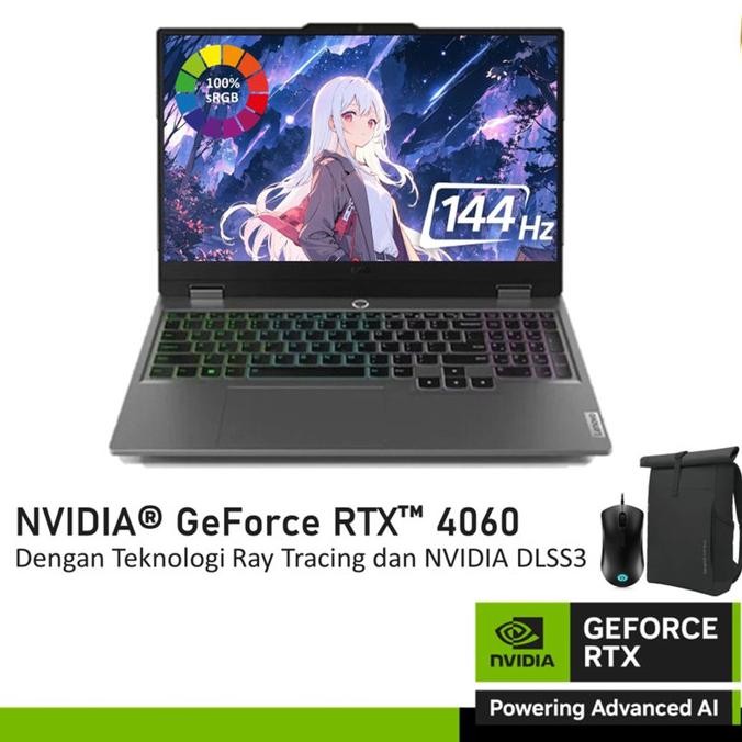 LENOVO LOQ 15 GEFORCE RTX 4060 - I7 13650HX 12GB 512SSD OHS ORIGINAL DAN TERPERCAYA