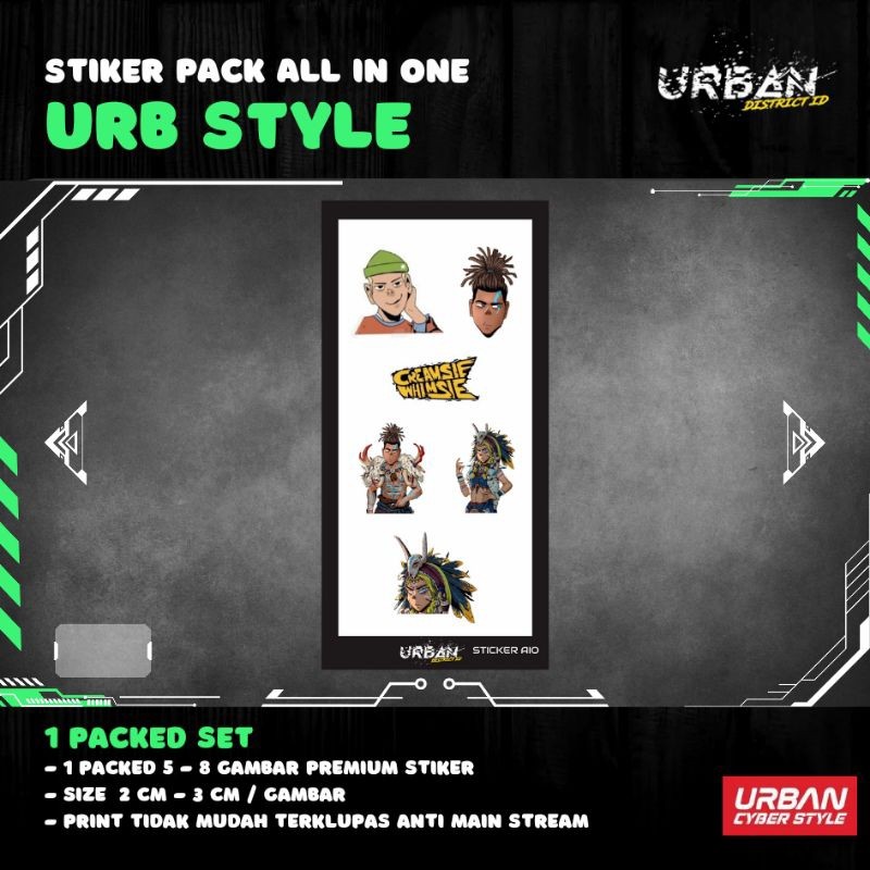 

Urbstyle Stiker Pack Logo Brand Series P1 By Urban District Id Casing/Case Skin Wrap CUSTOM - Premium Quality