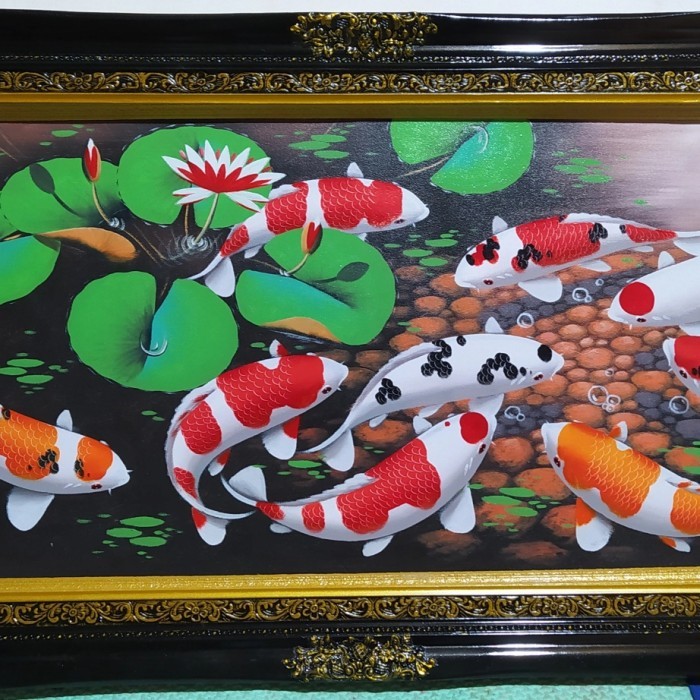lukisan ikan koi 9 ekor